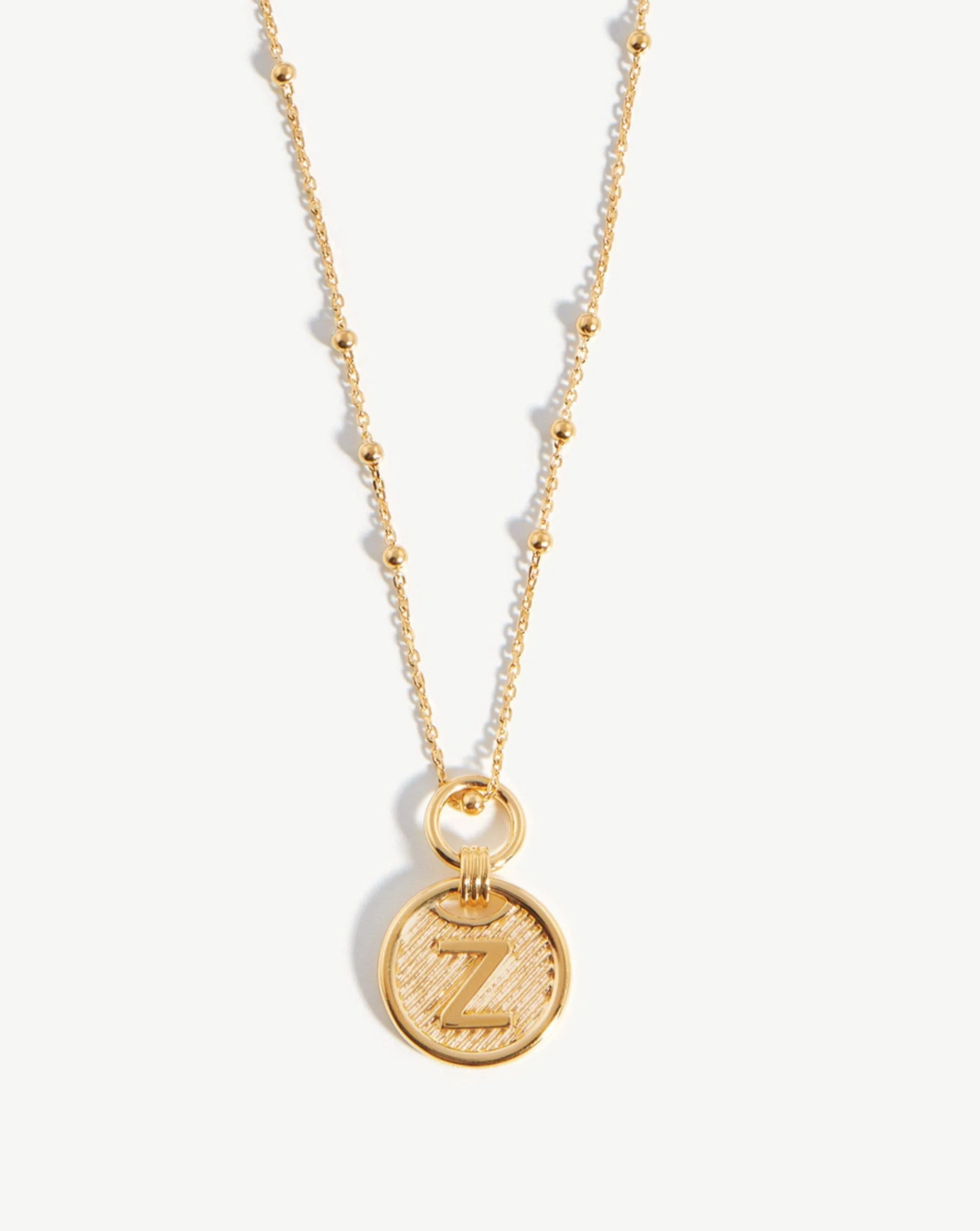 Initial Pendant Necklace - Initial Z | 18ct Gold Plated Vermeil