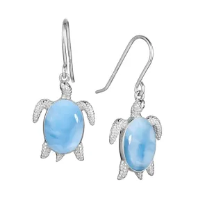 Larimar Na Pali Honu Earrings