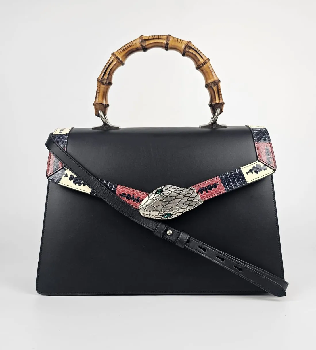 Lilith Black Leather Handbag