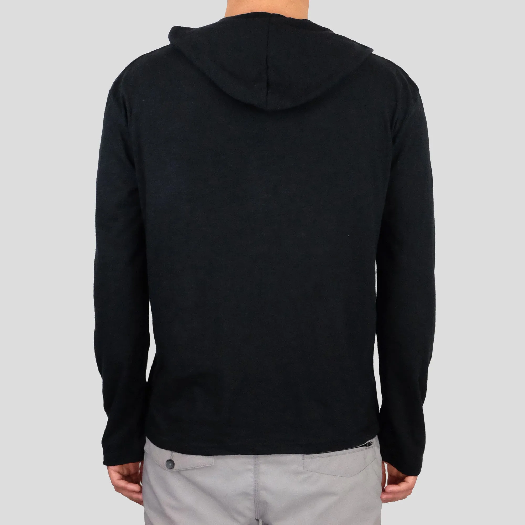 Long Sleeve Hoodie - Black