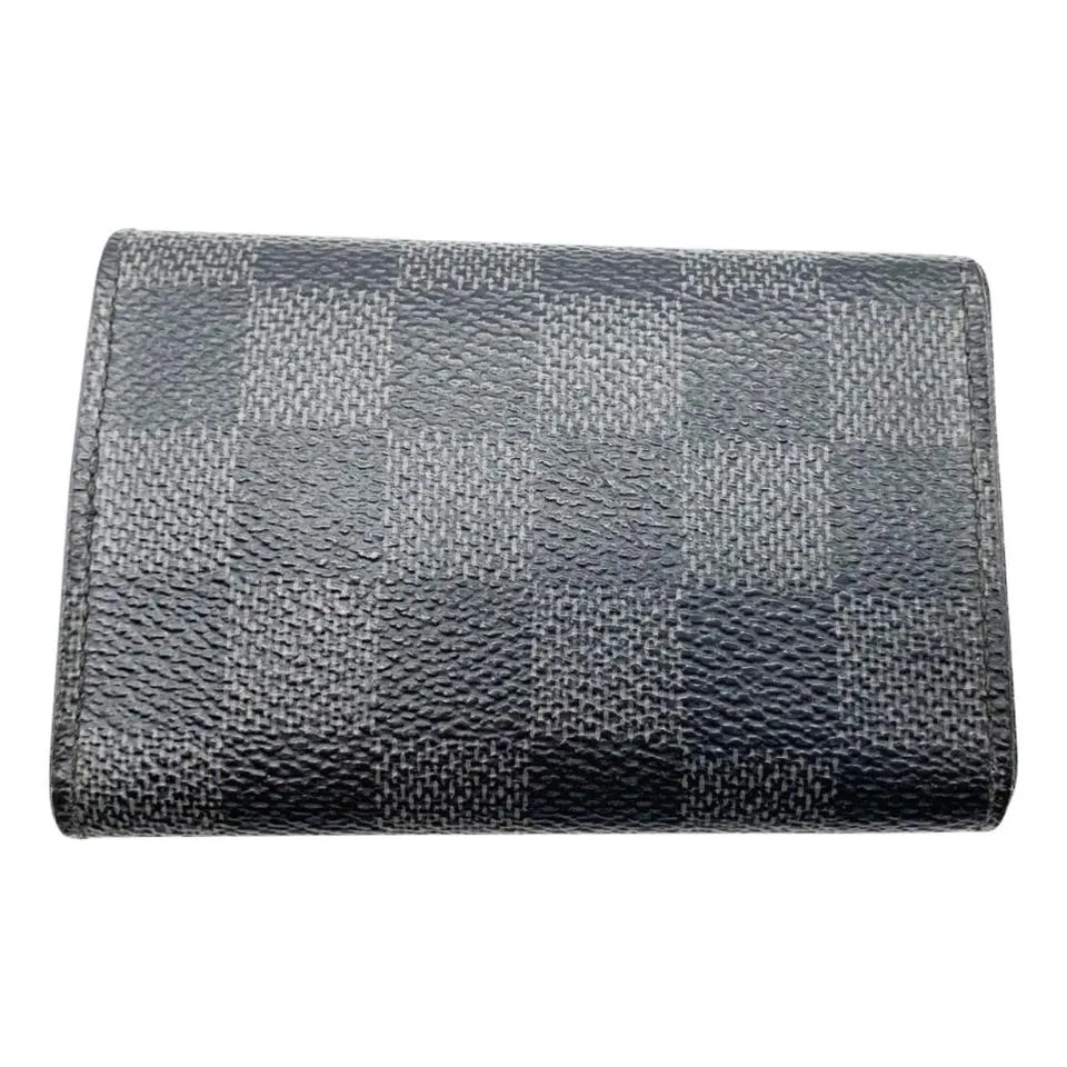 Louis Vuitton Black Damier Graphite Multicles 6 Key Holder Wallet