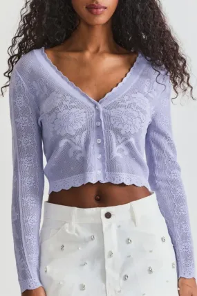 Loveshackfancy - Arabesque Cardigan - Lavender