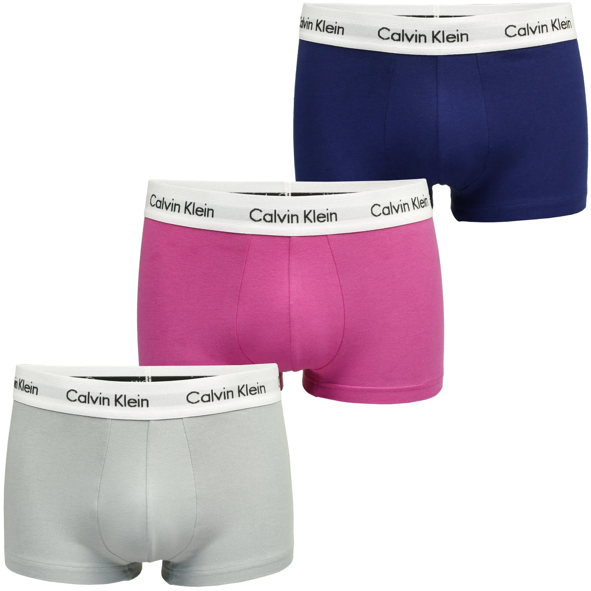 Mens Calvin Klein Boxer Shorts Low Rise Trunks 3 Pack