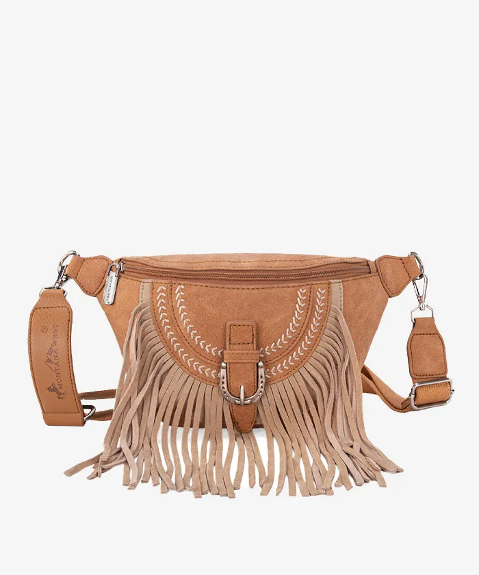 Montana West Fringe Crossbody Belt Bag