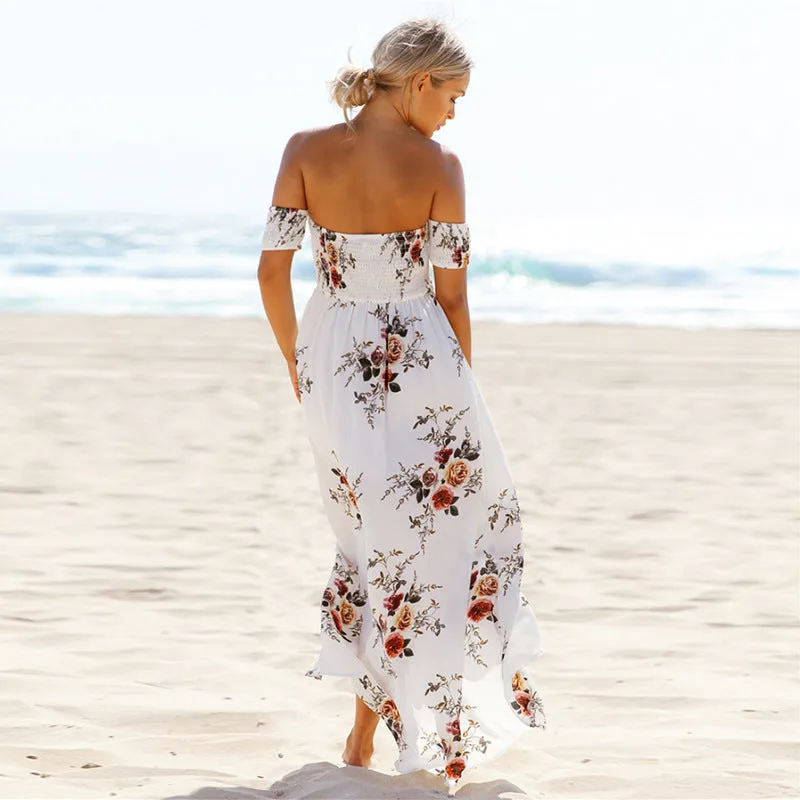 Off shoulder beach summer dresses