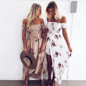 Off shoulder beach summer dresses