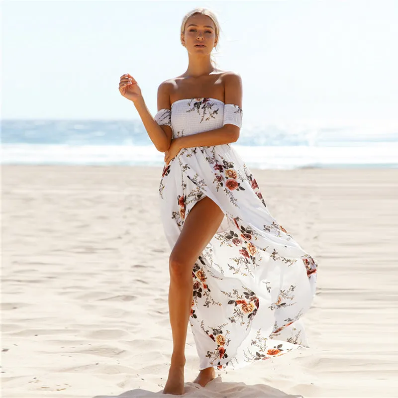 Off shoulder beach summer dresses