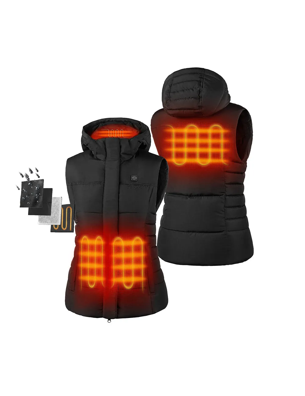 (Open-box) Women's Heated Down Vest - Slim Fit (Battery Set Not Included)