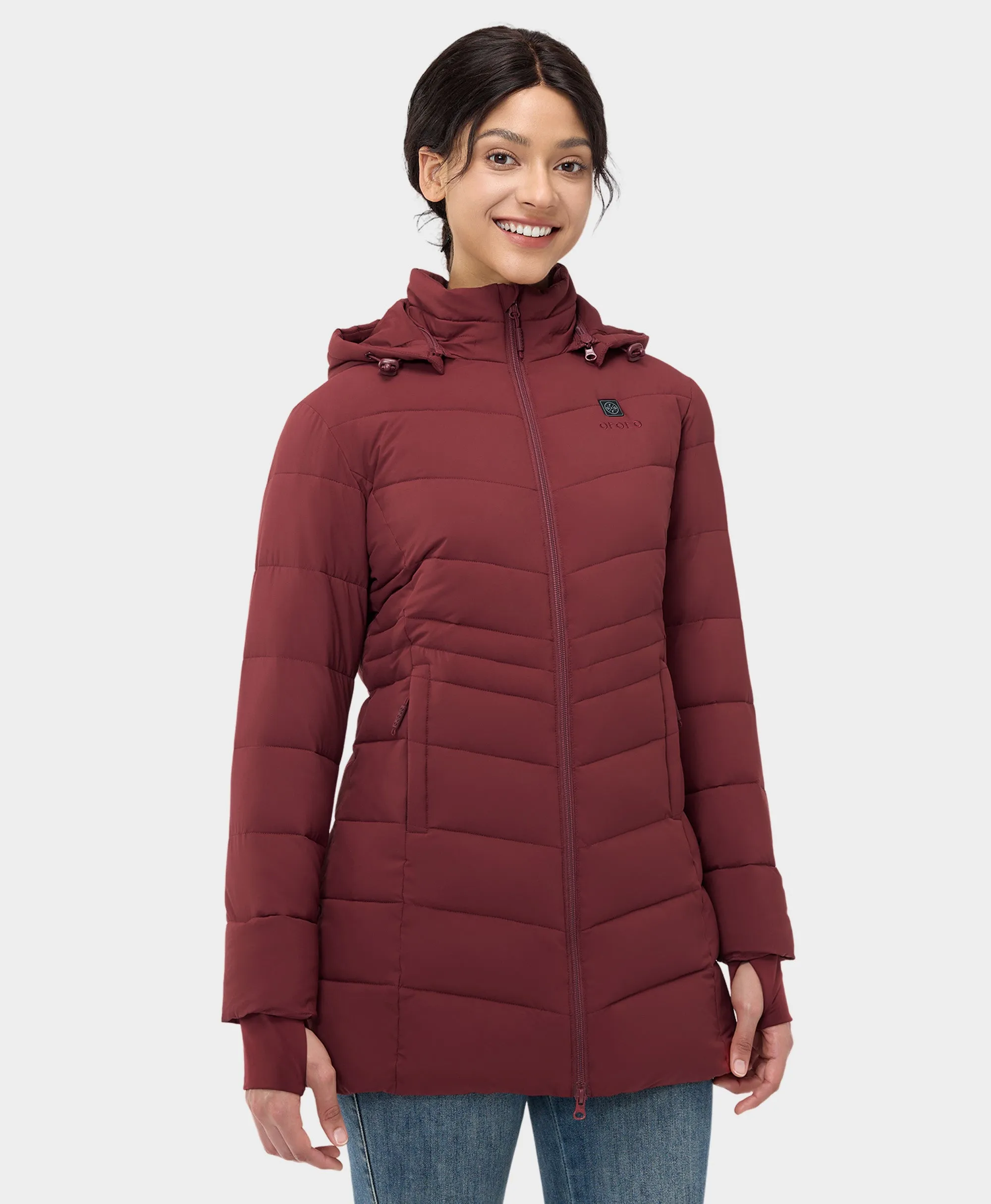 (Open-Box) Women's Heated Puffer Parka Jacket - New Colors (Battery Set Not Included)