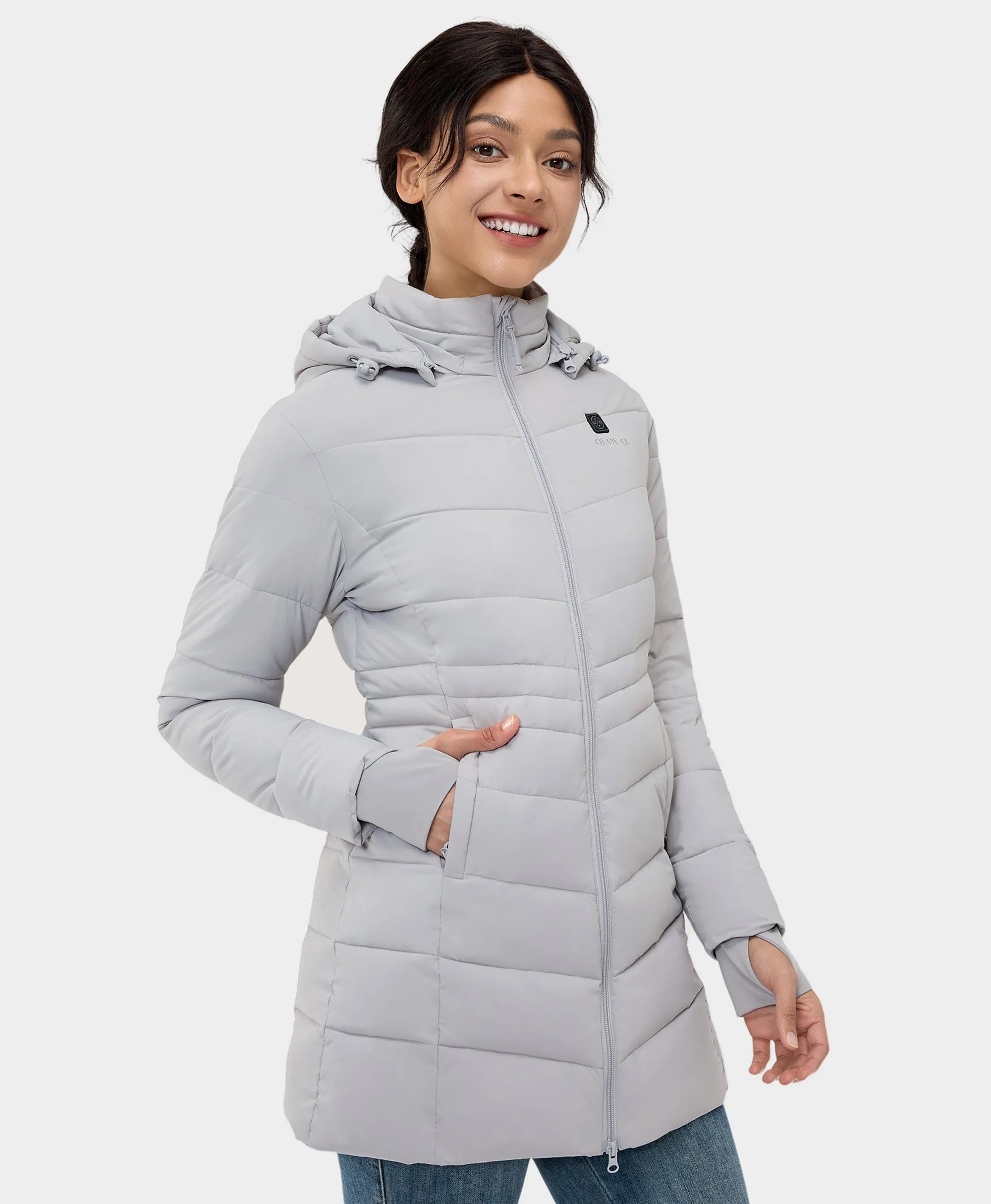 (Open-Box) Women's Heated Puffer Parka Jacket - New Colors (Battery Set Not Included)