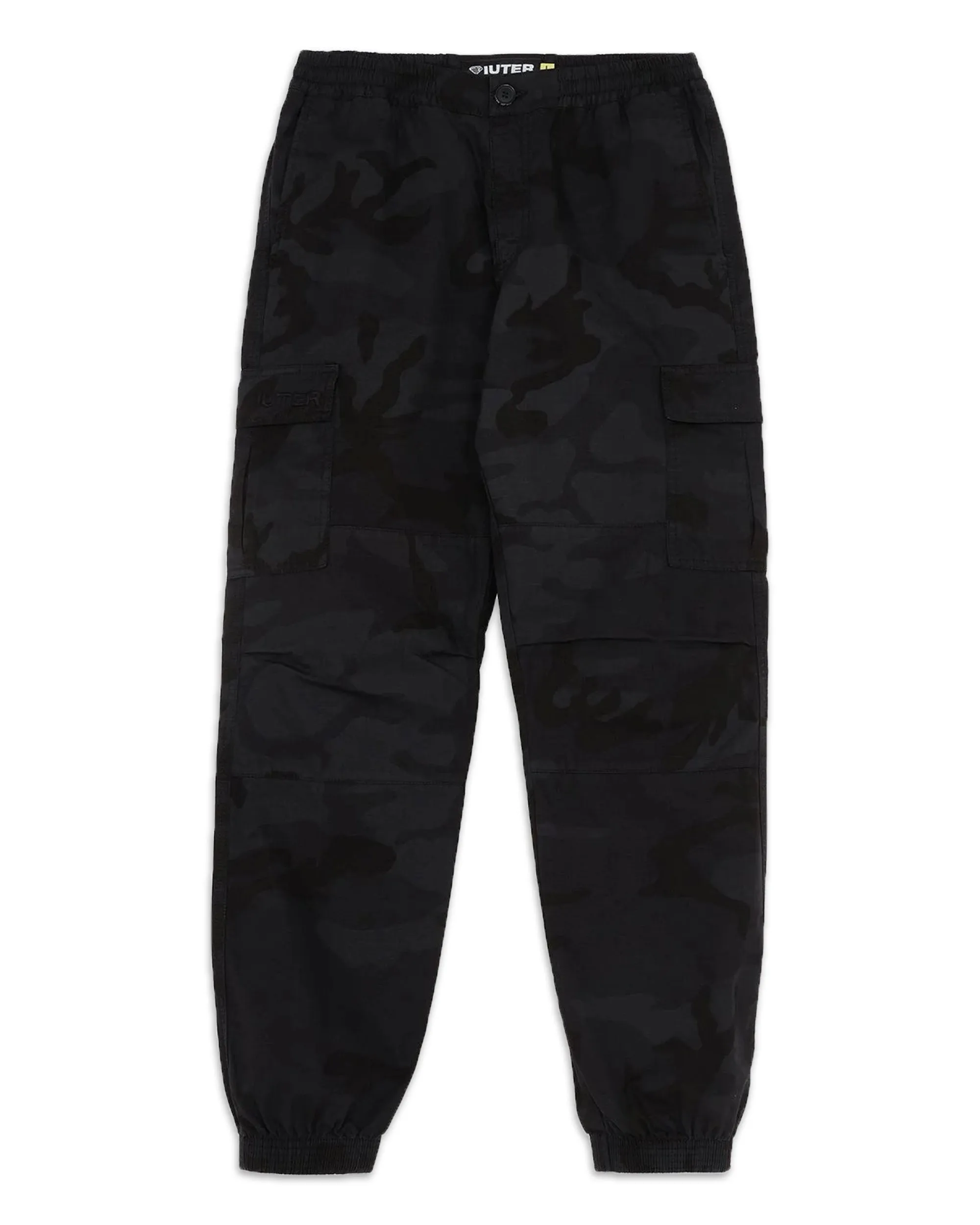 Panatlone Uomo Iuter Cargo Camo Jogger Black