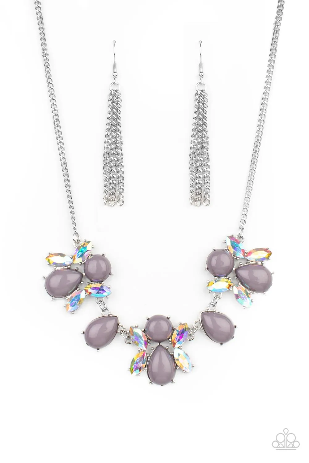 Paparazzi Galaxy Gallery - Silver Iridescent Short Necklace