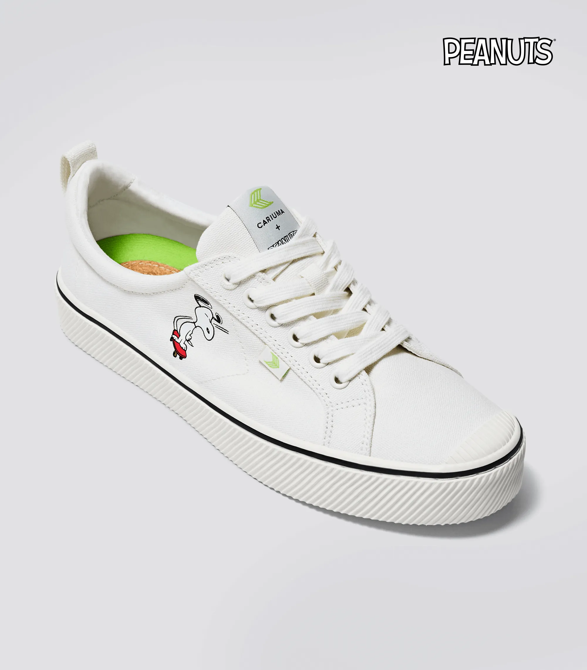 PEANUTS OCA Low Snoopy Skate Off-White Canvas Sneaker Women