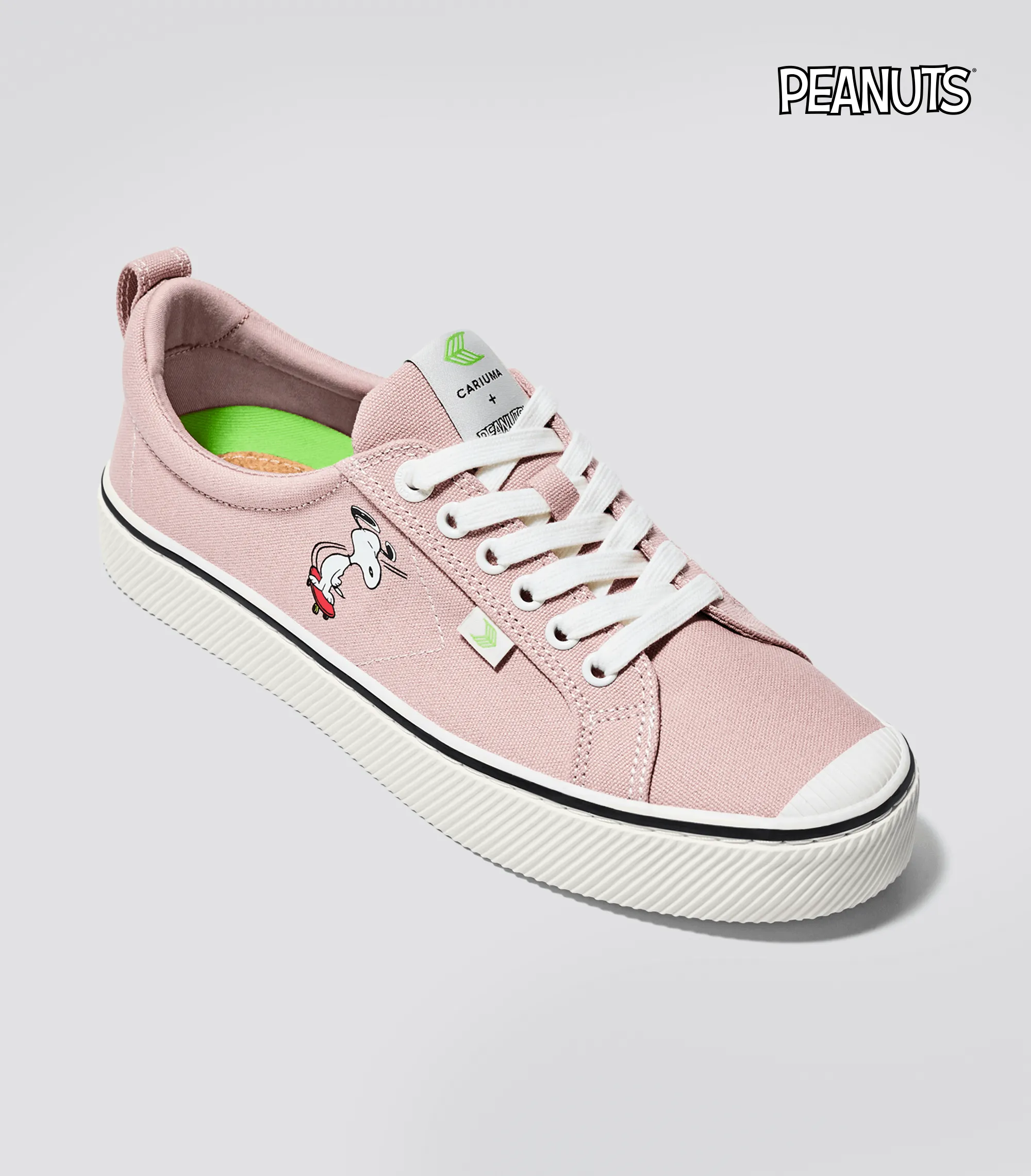 PEANUTS OCA Low Snoopy Skate Rose Canvas Sneaker Women