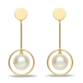 PEARL PENDULUM LINEAR EARRINGS