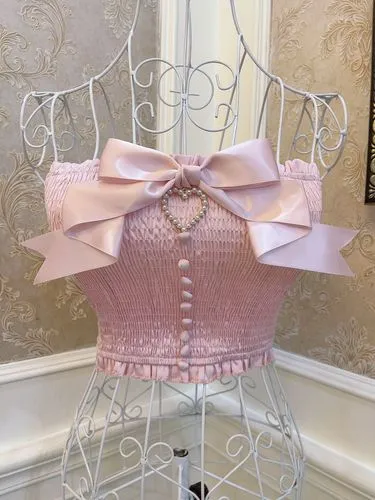 Pink Bow Tube Top