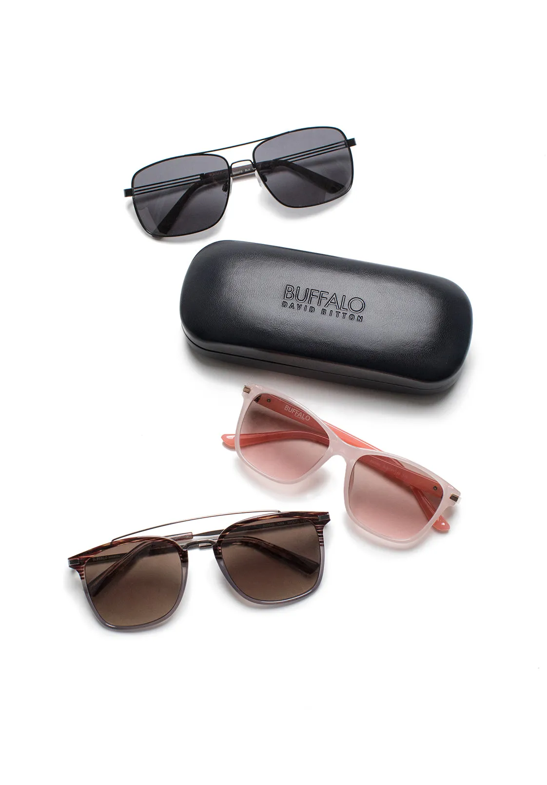 Rectangular Sunglasses in Matte Black - B0009SBLK