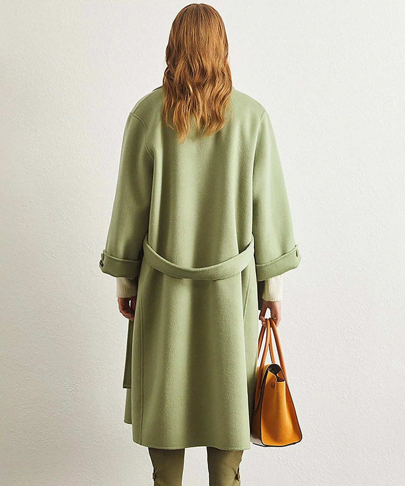 Relaxed Belted Double Face Wool Coat