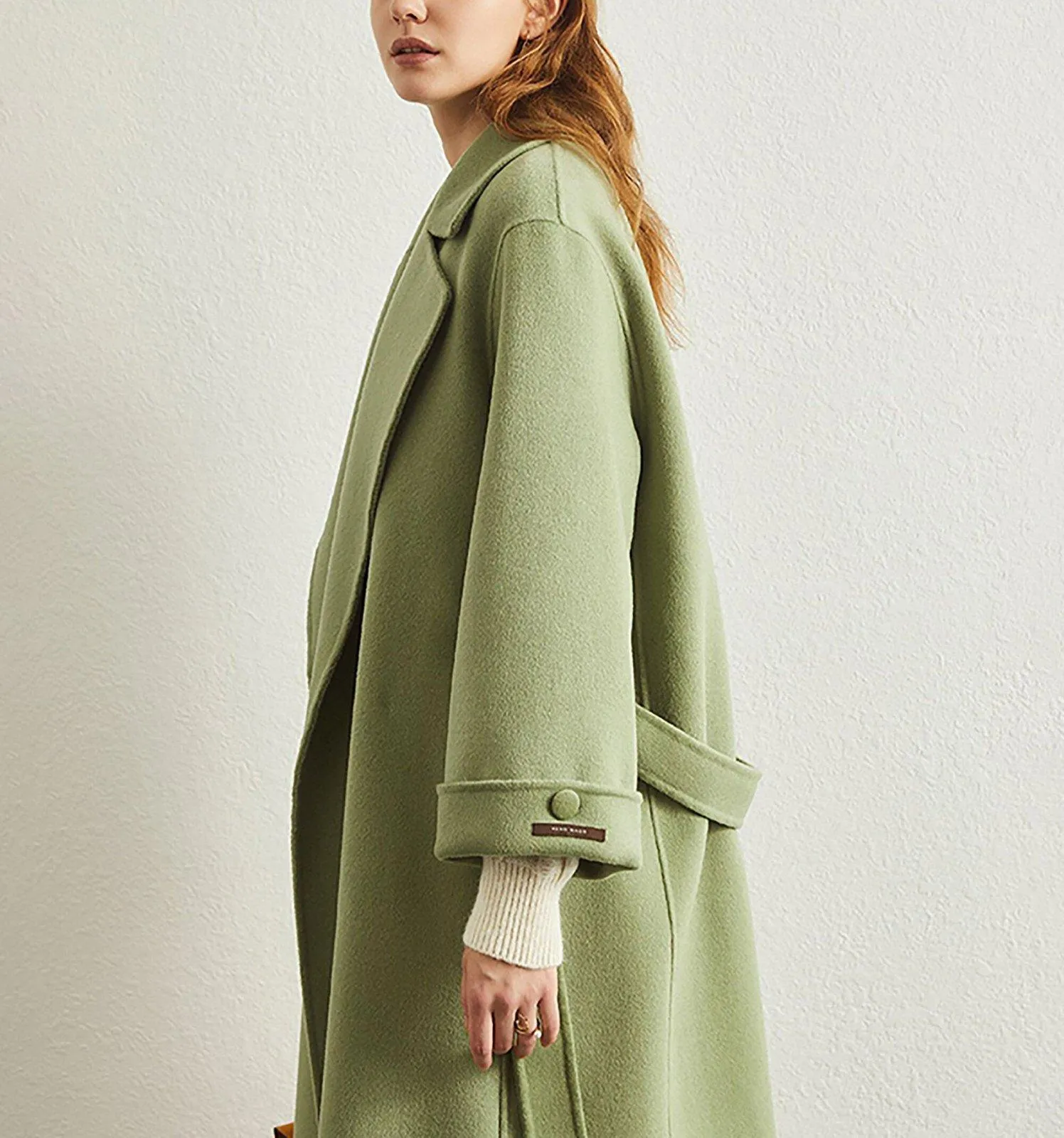 Relaxed Belted Double Face Wool Coat