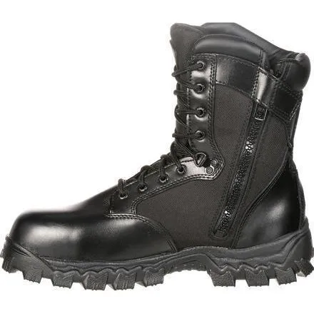 Rocky Men's Alphaforce 8" Zipper WP Duty Boot - Black - FQ0002173