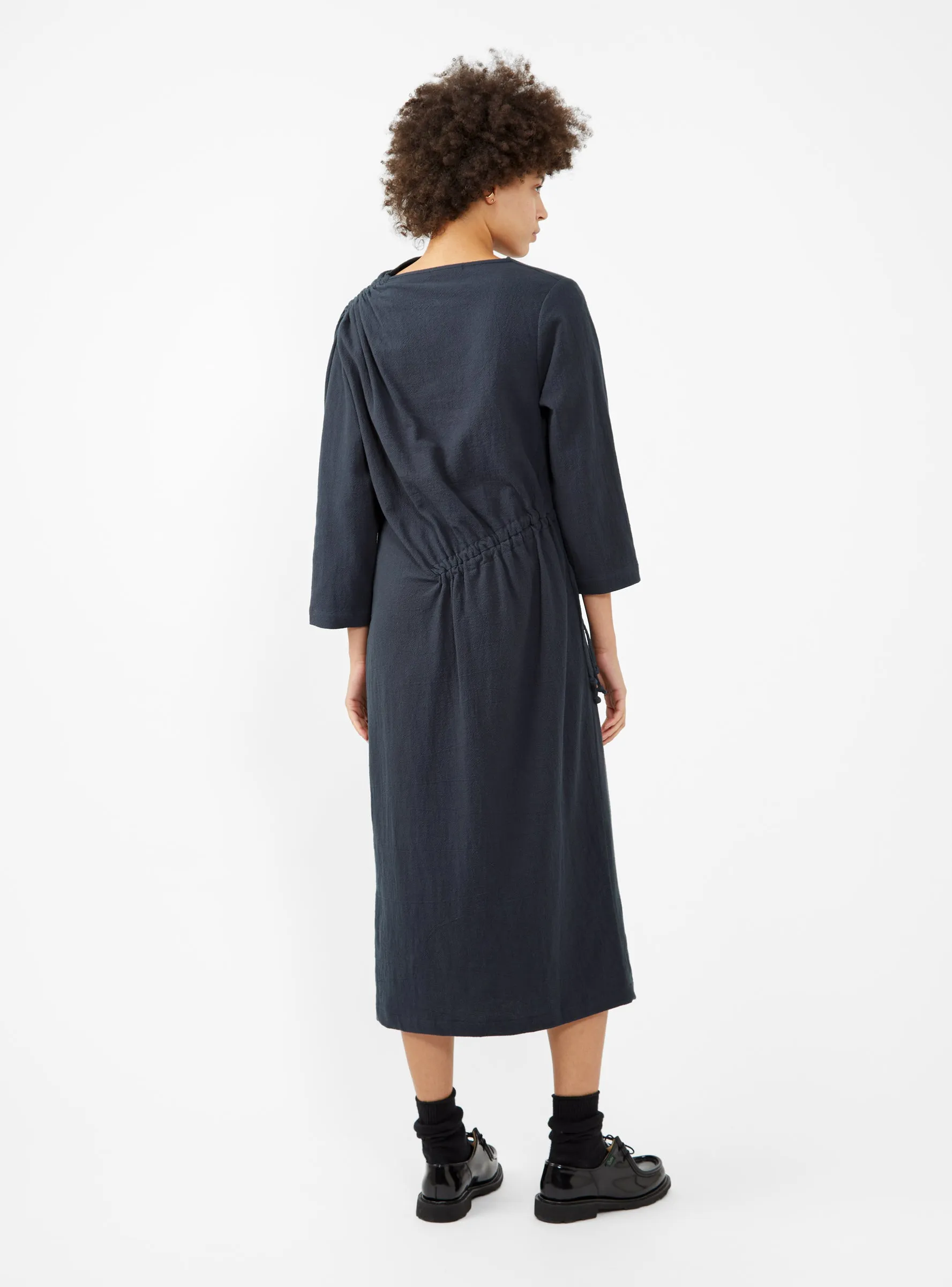 Ruched Dress Dark Navy