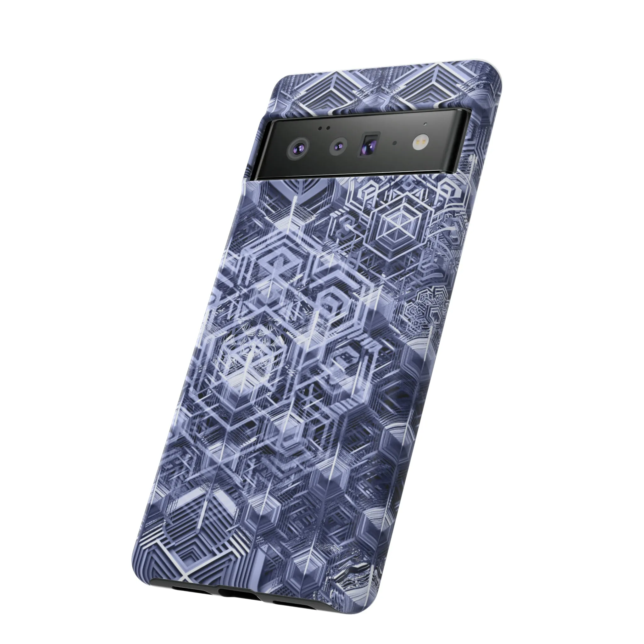 Sacred Geometry Hexagon Honeycomb Psychedelic AI Phone Case