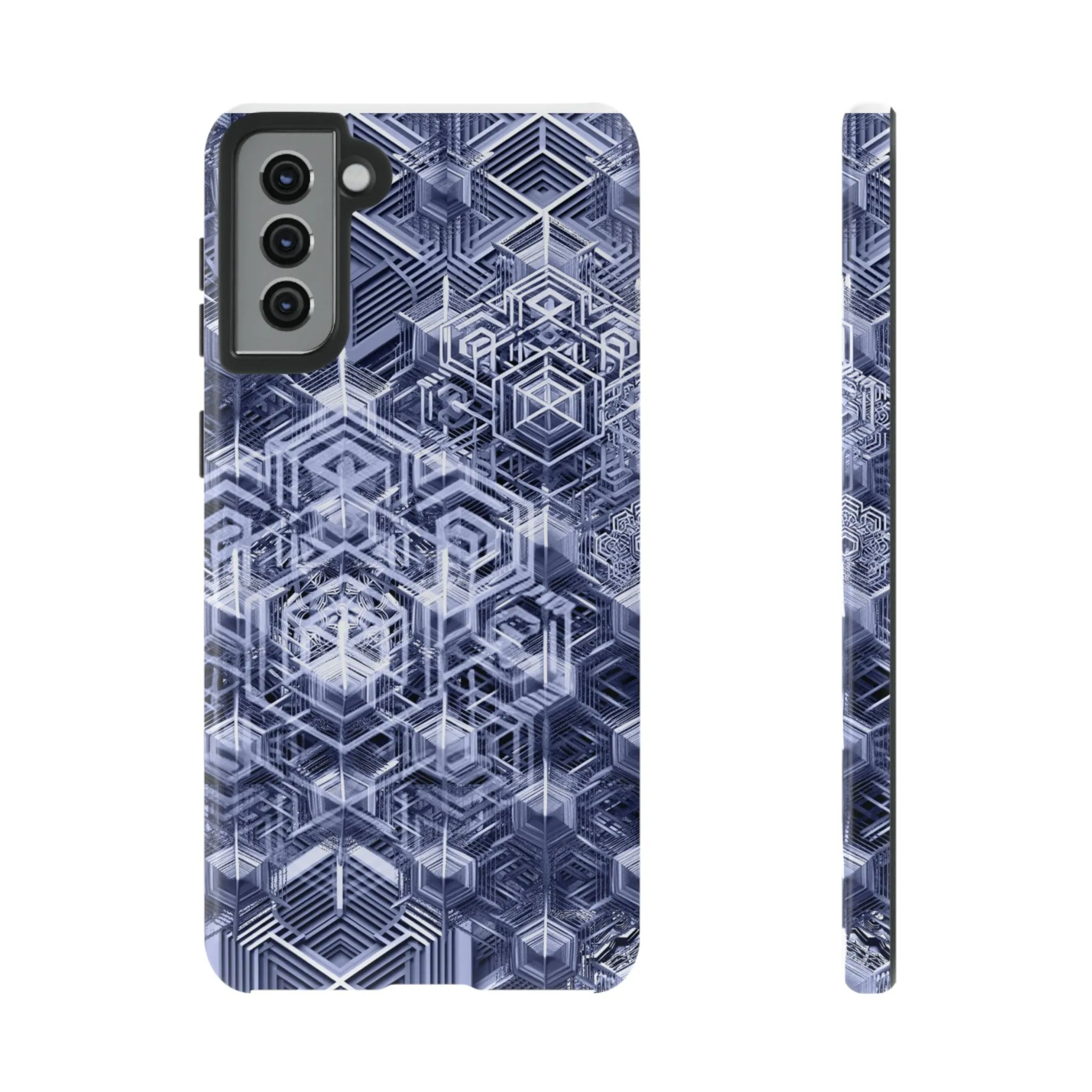 Sacred Geometry Hexagon Honeycomb Psychedelic AI Phone Case