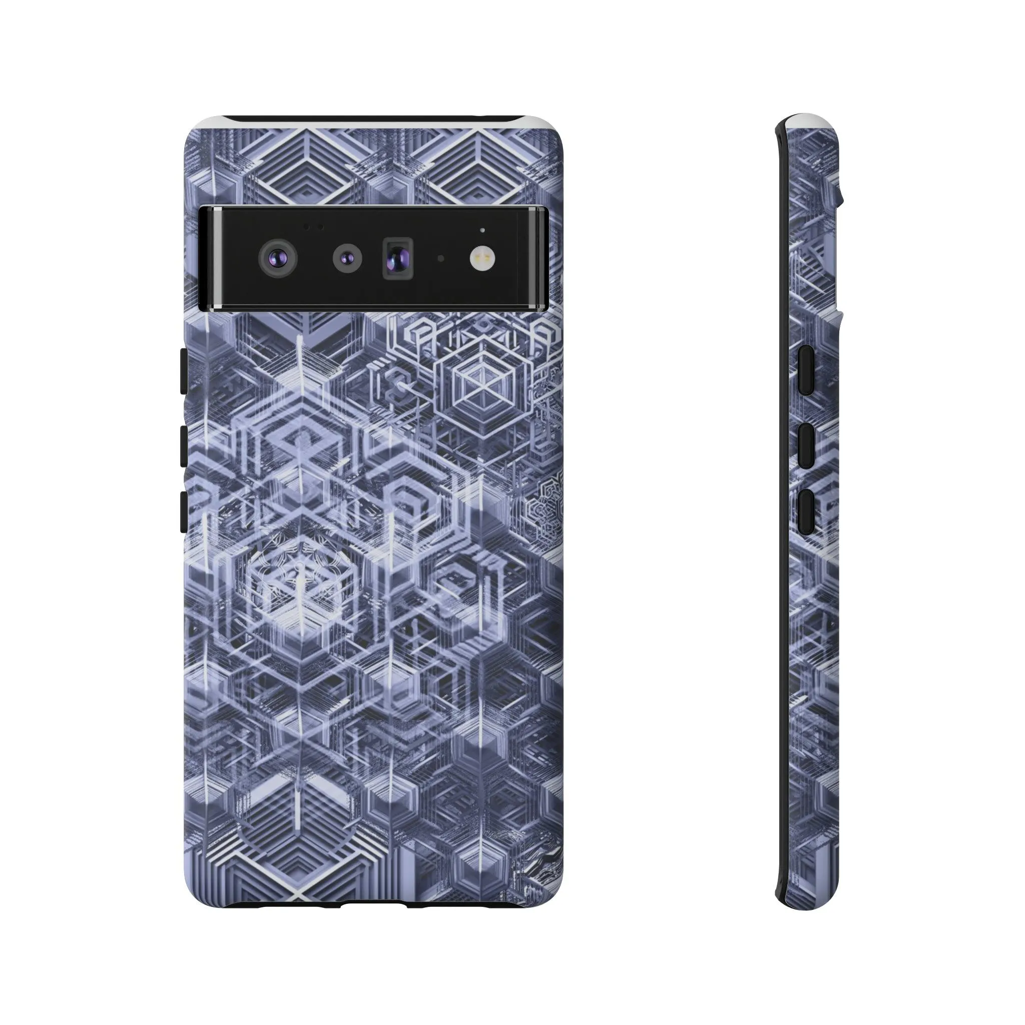 Sacred Geometry Hexagon Honeycomb Psychedelic AI Phone Case