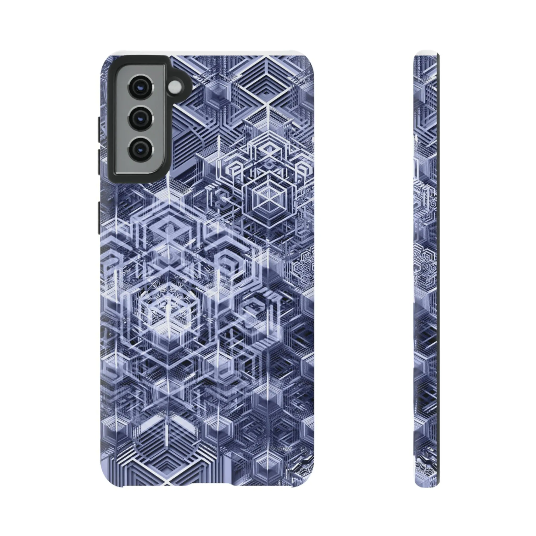 Sacred Geometry Hexagon Honeycomb Psychedelic AI Phone Case