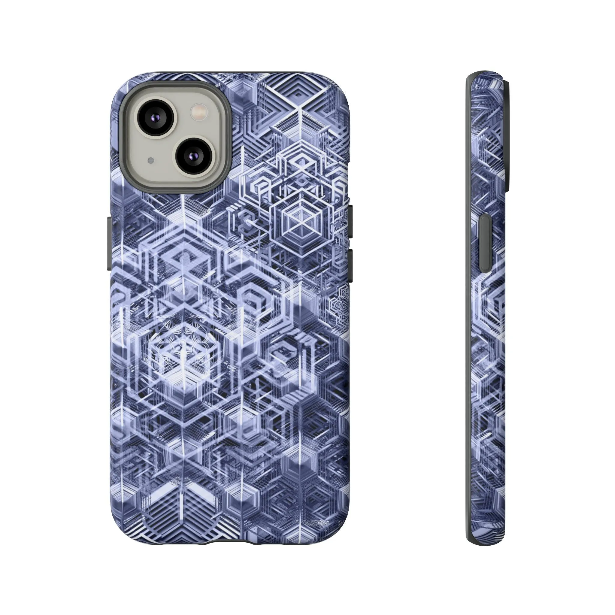 Sacred Geometry Hexagon Honeycomb Psychedelic AI Phone Case