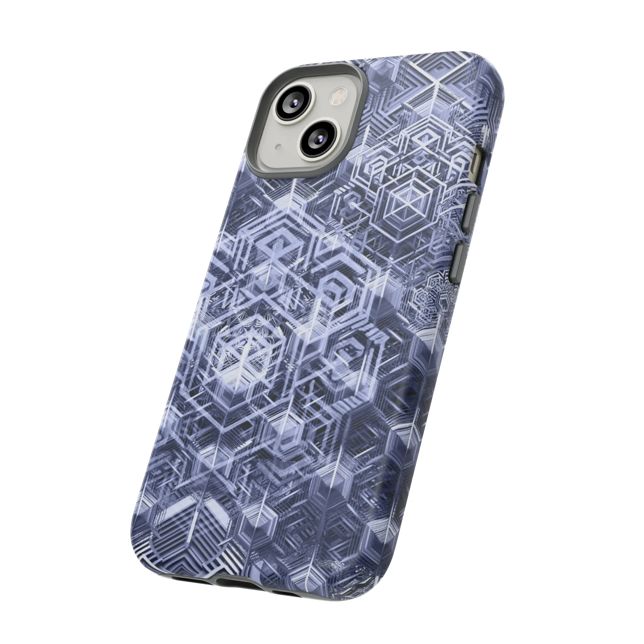 Sacred Geometry Hexagon Honeycomb Psychedelic AI Phone Case