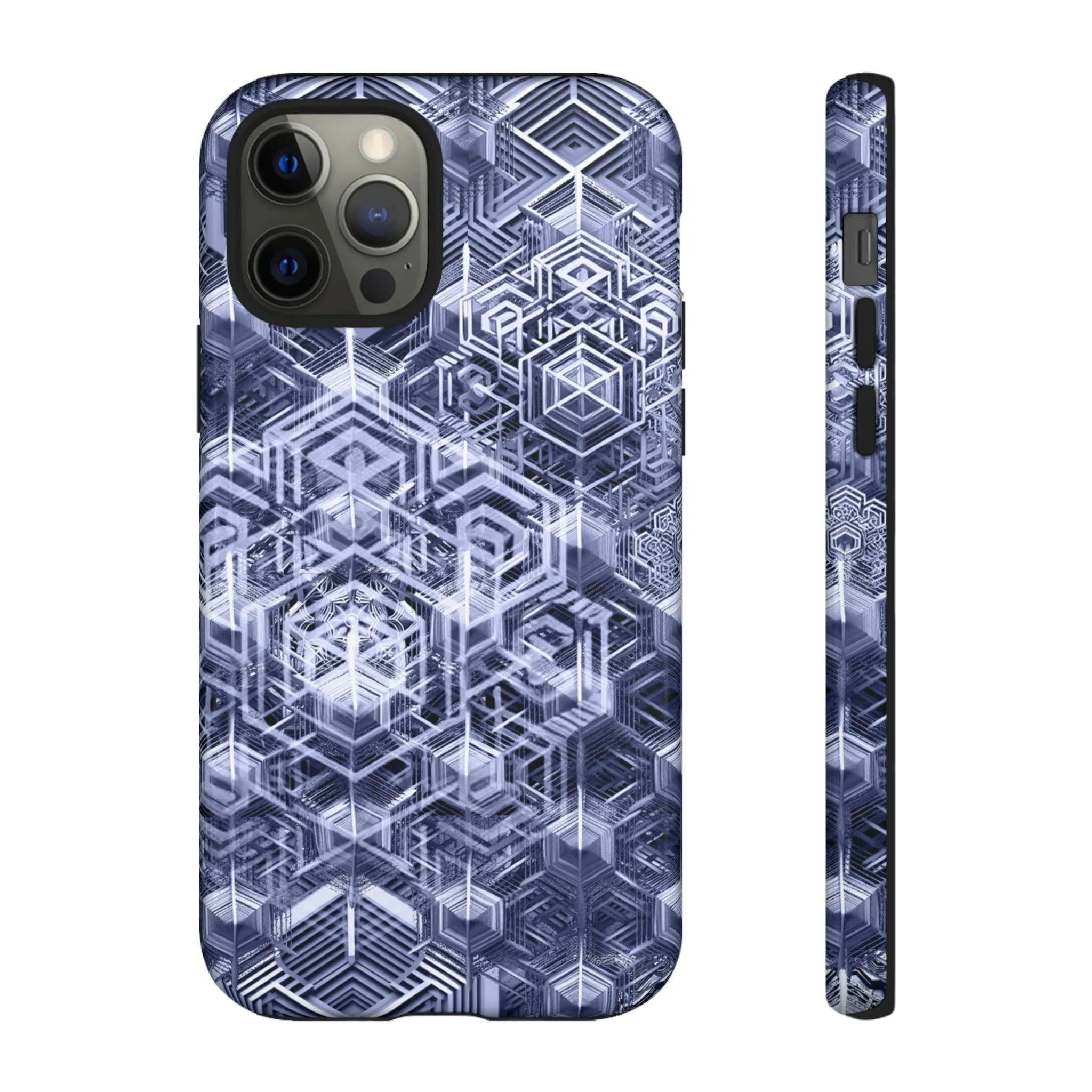 Sacred Geometry Hexagon Honeycomb Psychedelic AI Phone Case