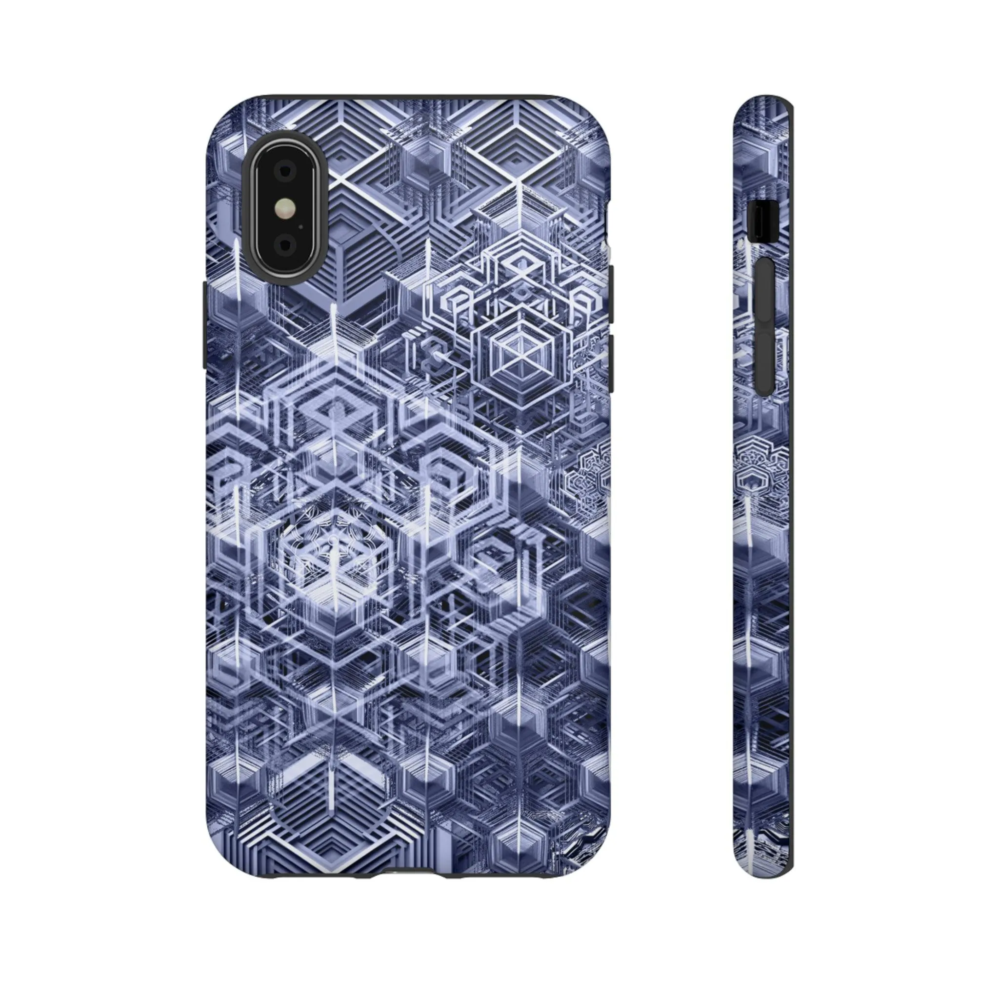 Sacred Geometry Hexagon Honeycomb Psychedelic AI Phone Case