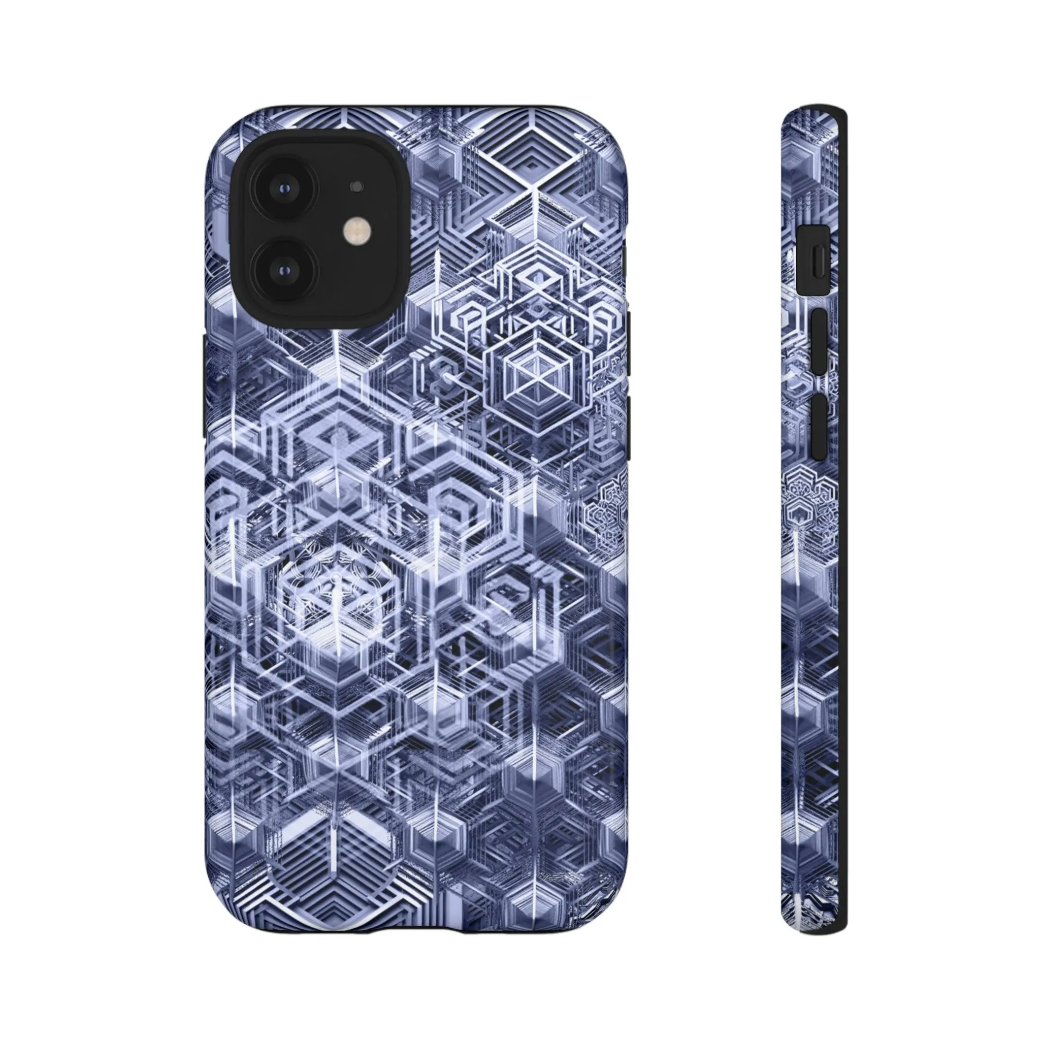 Sacred Geometry Hexagon Honeycomb Psychedelic AI Phone Case