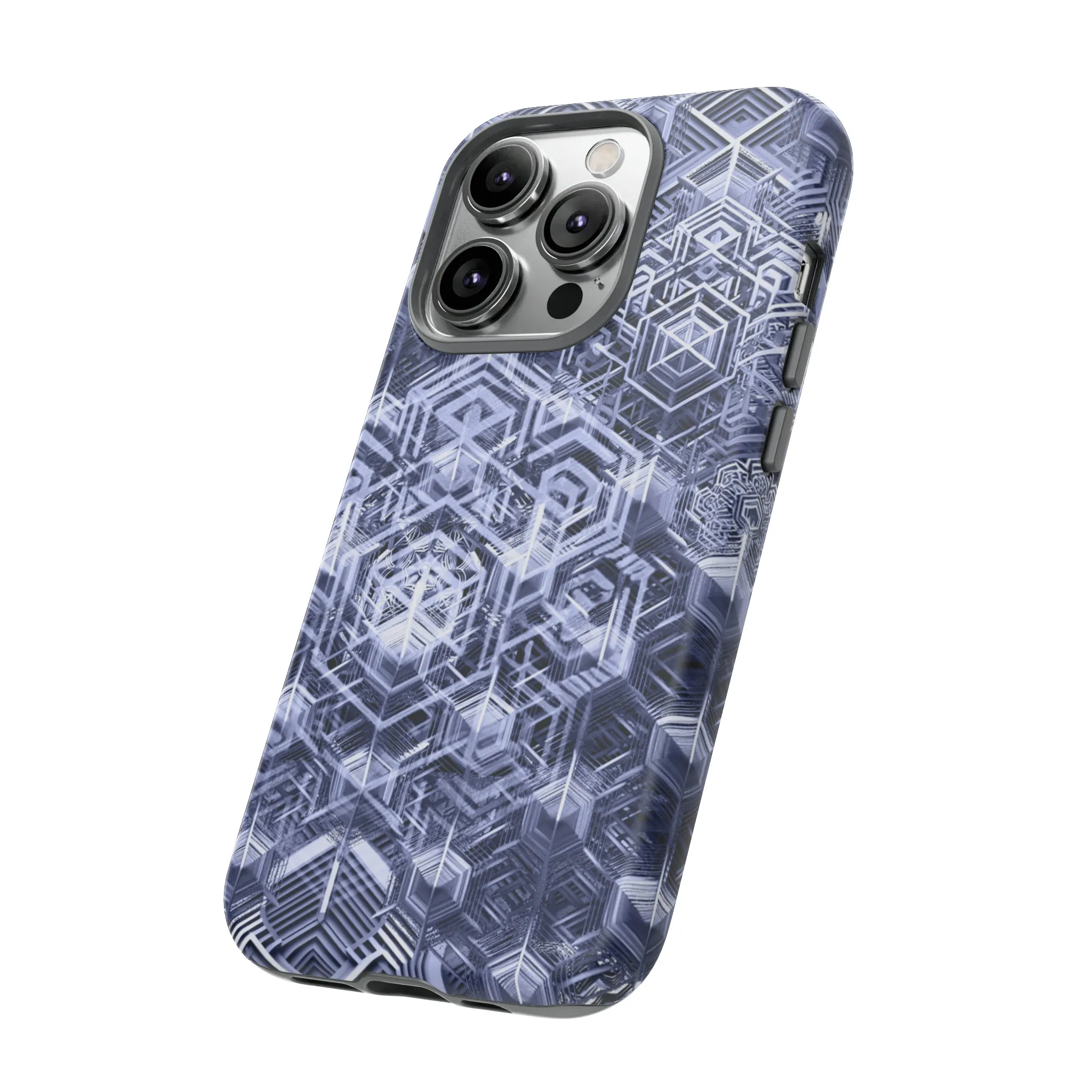 Sacred Geometry Hexagon Honeycomb Psychedelic AI Phone Case