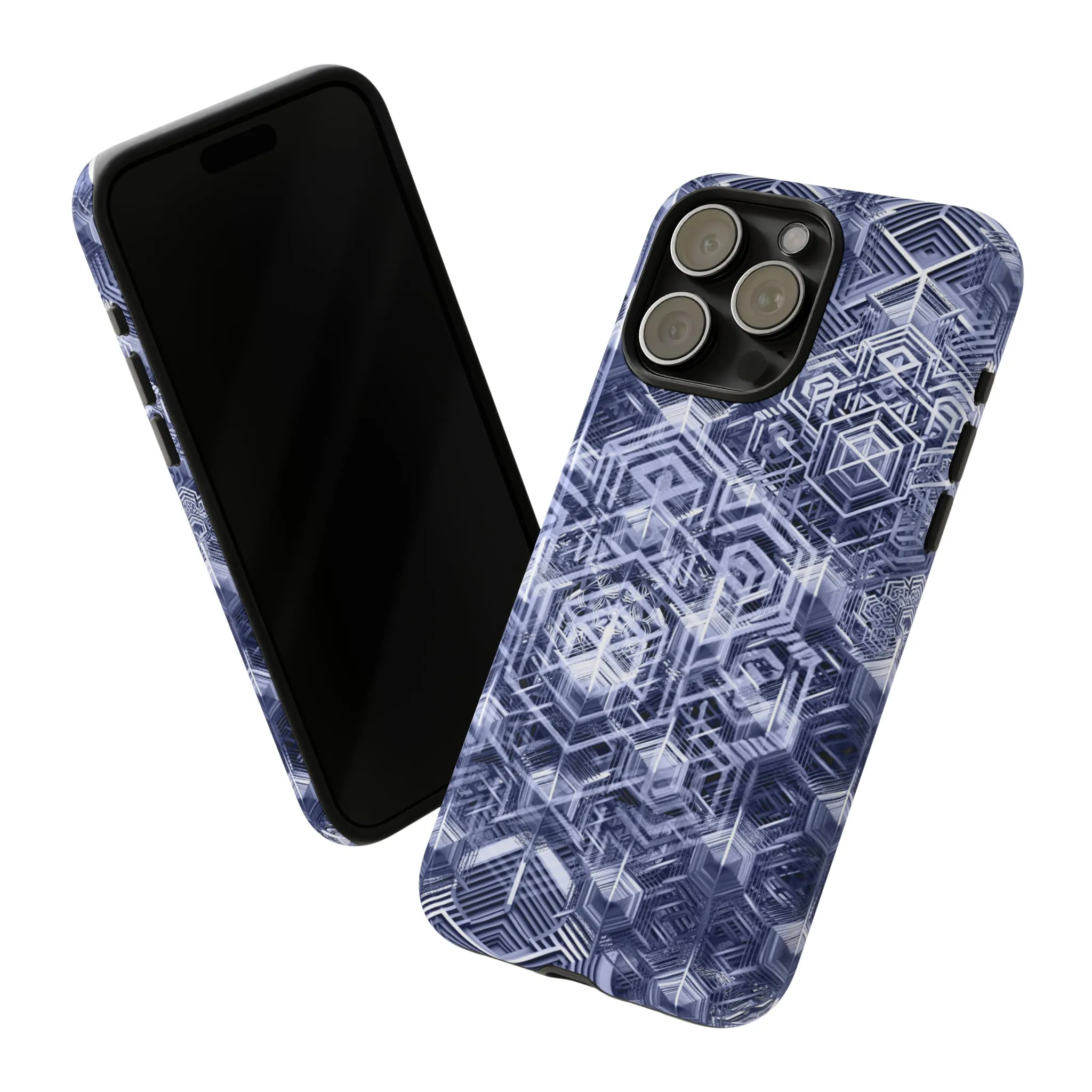 Sacred Geometry Hexagon Honeycomb Psychedelic AI Phone Case