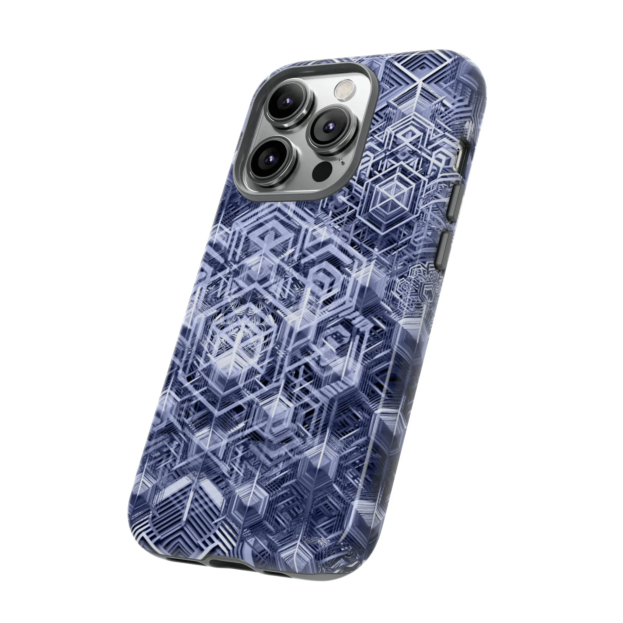 Sacred Geometry Hexagon Honeycomb Psychedelic AI Phone Case