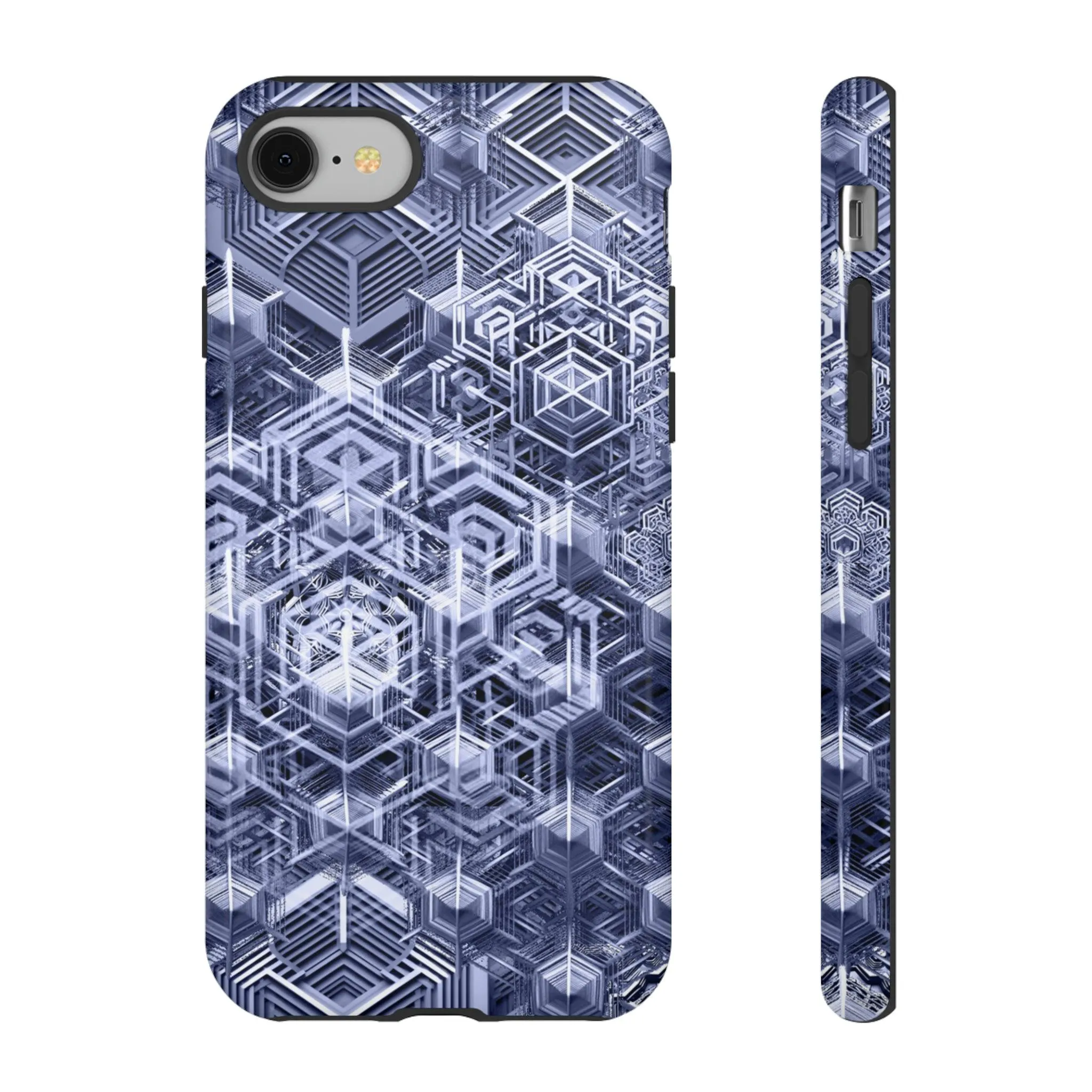 Sacred Geometry Hexagon Honeycomb Psychedelic AI Phone Case