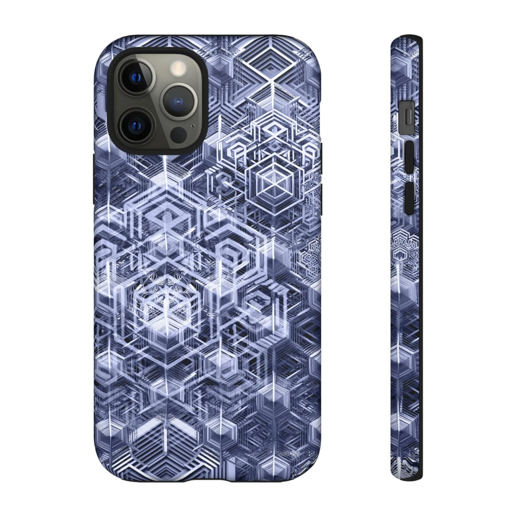 Sacred Geometry Hexagon Honeycomb Psychedelic AI Phone Case