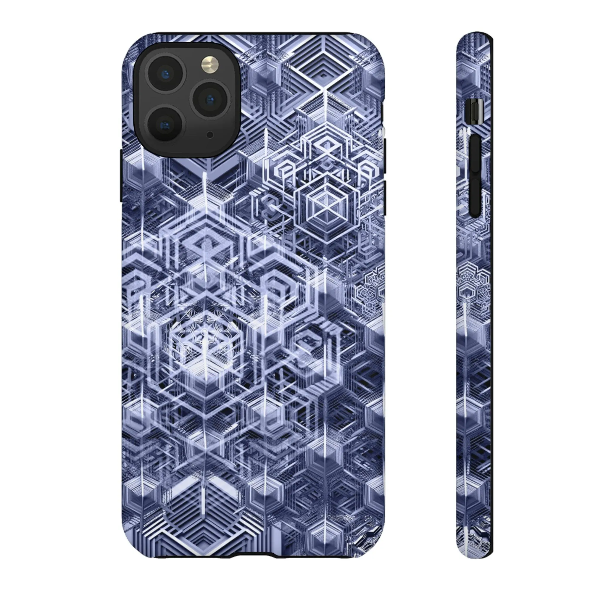 Sacred Geometry Hexagon Honeycomb Psychedelic AI Phone Case