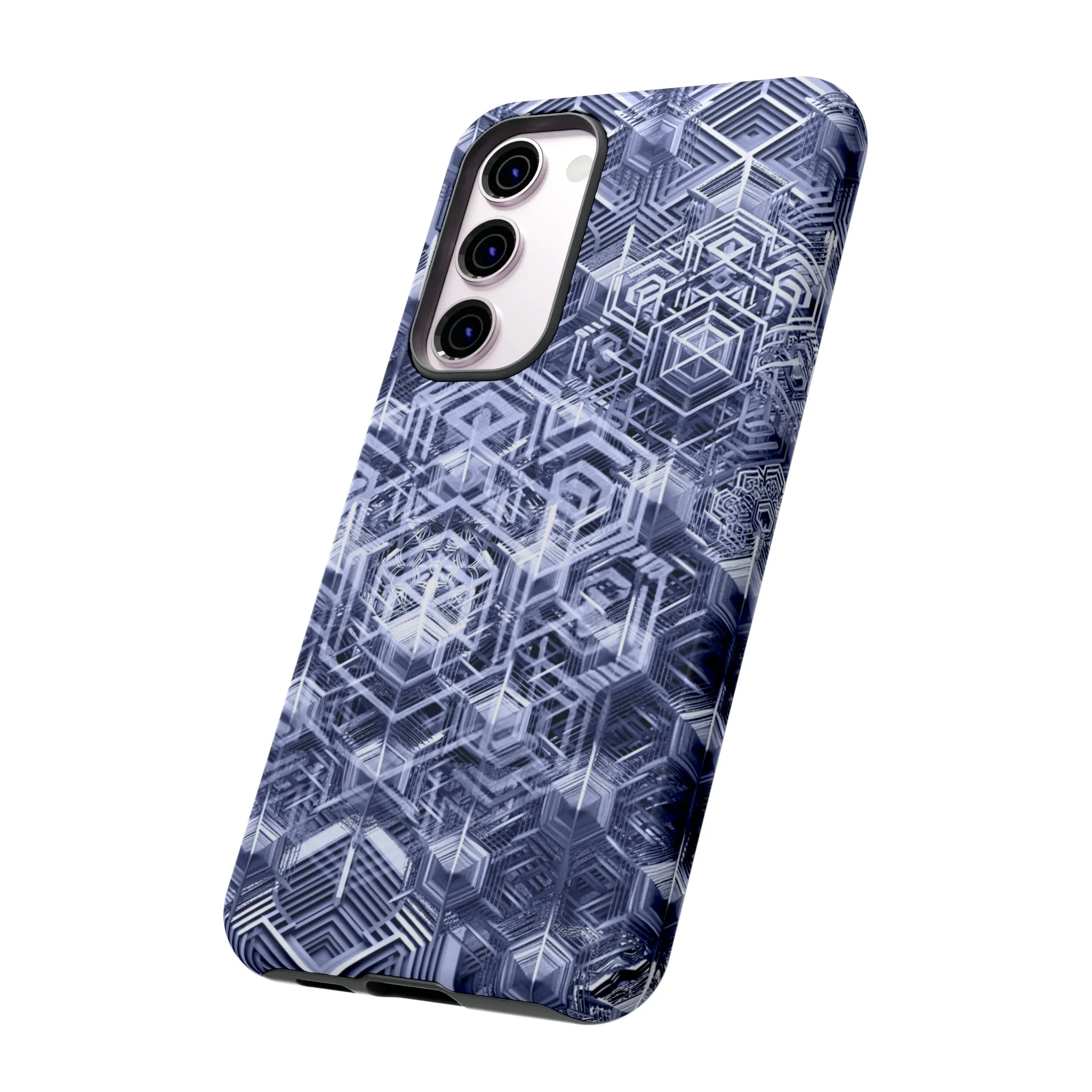 Sacred Geometry Hexagon Honeycomb Psychedelic AI Phone Case