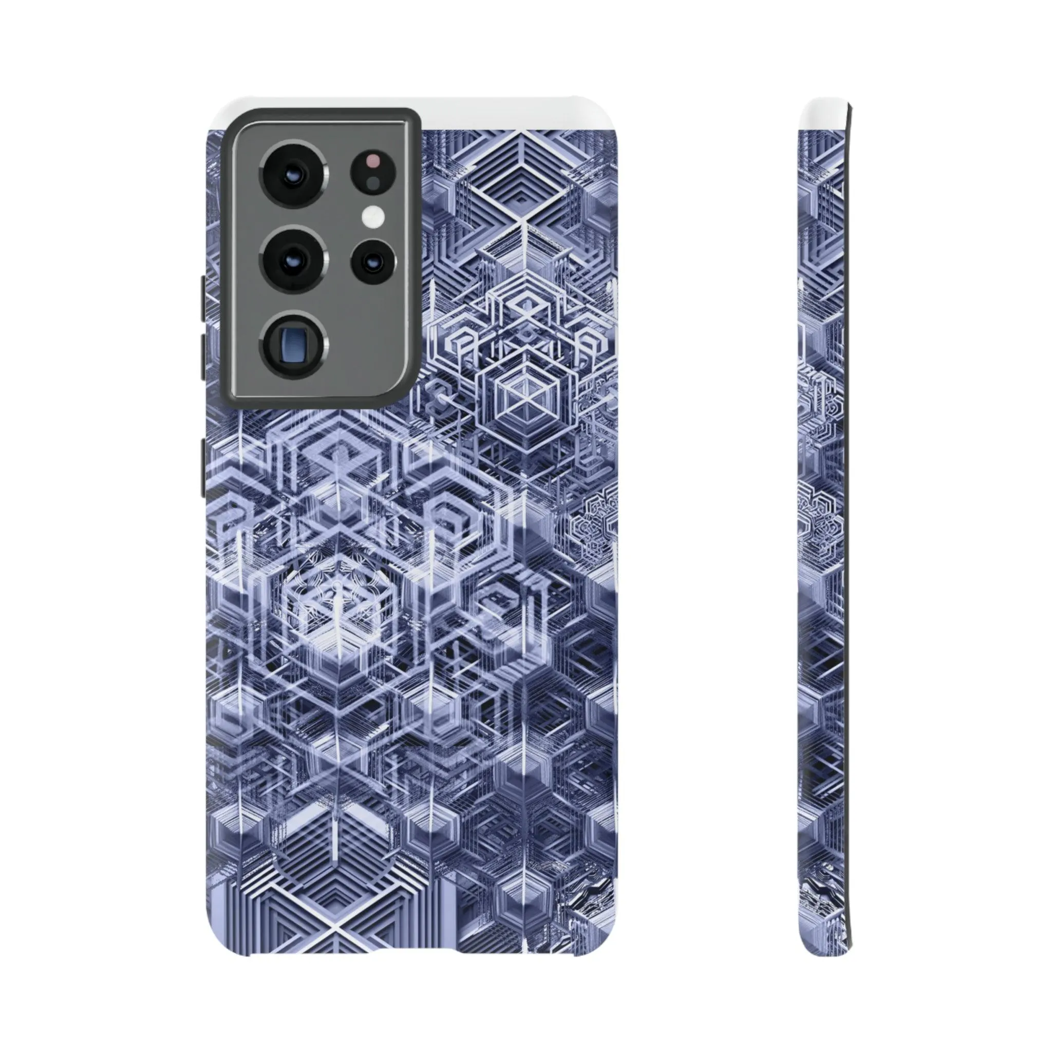 Sacred Geometry Hexagon Honeycomb Psychedelic AI Phone Case