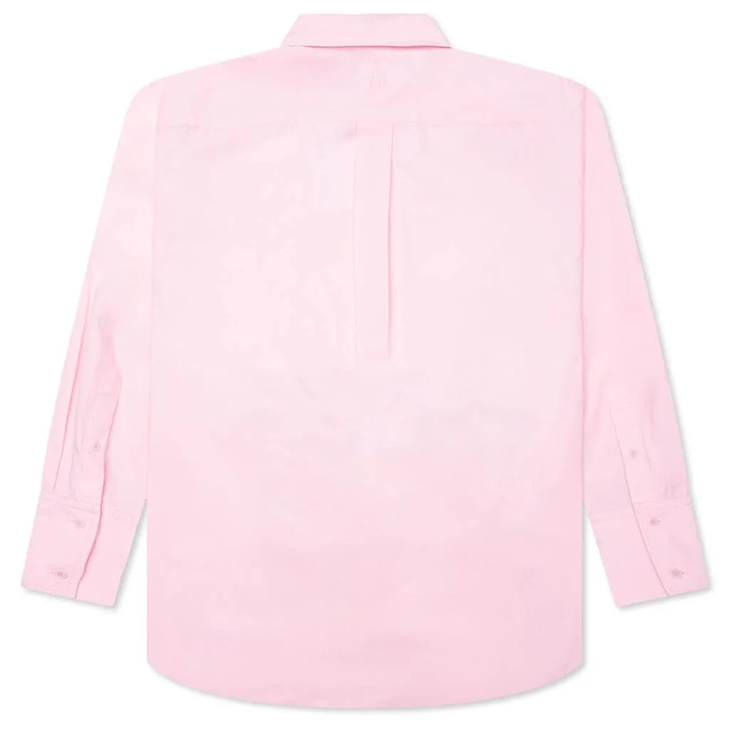 Satin Insert Shirt - Rose Pink