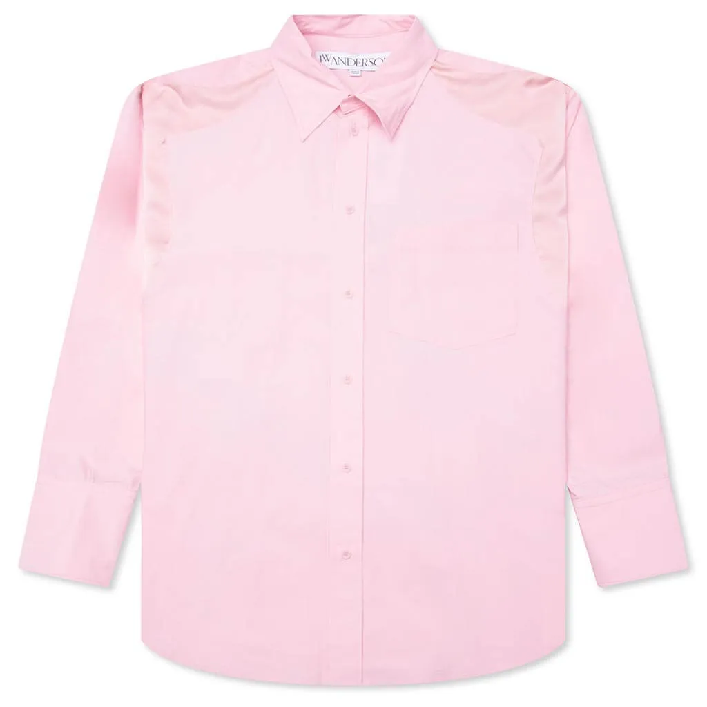 Satin Insert Shirt - Rose Pink