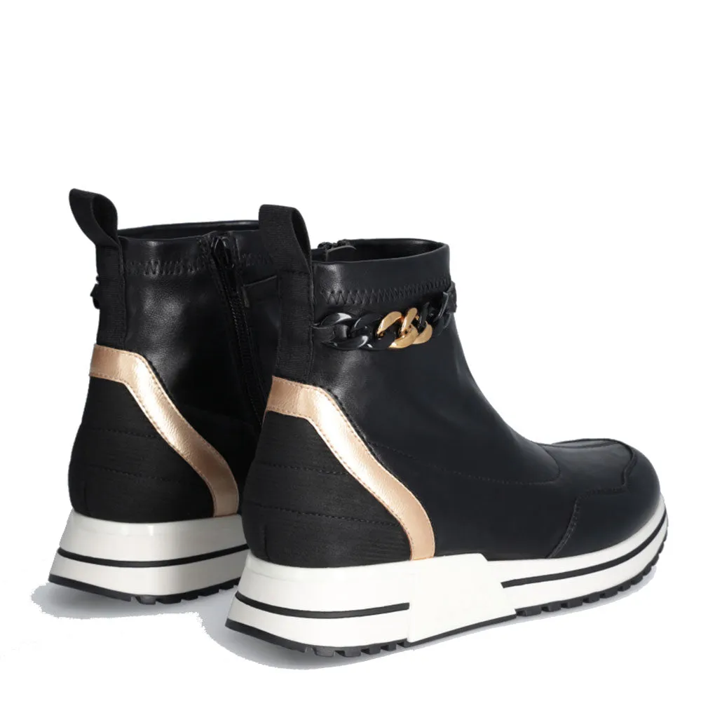 Scarpe LIU JO Kiss 637 Sneakers Boots in Tessuto Stretch con Catena