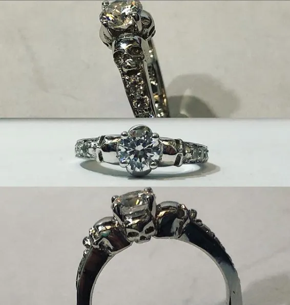 Secret Skull Engagement Ring-UDINC0331