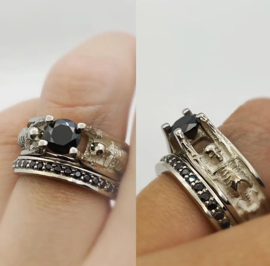 Secret Skull Engagement Ring-UDINC0333