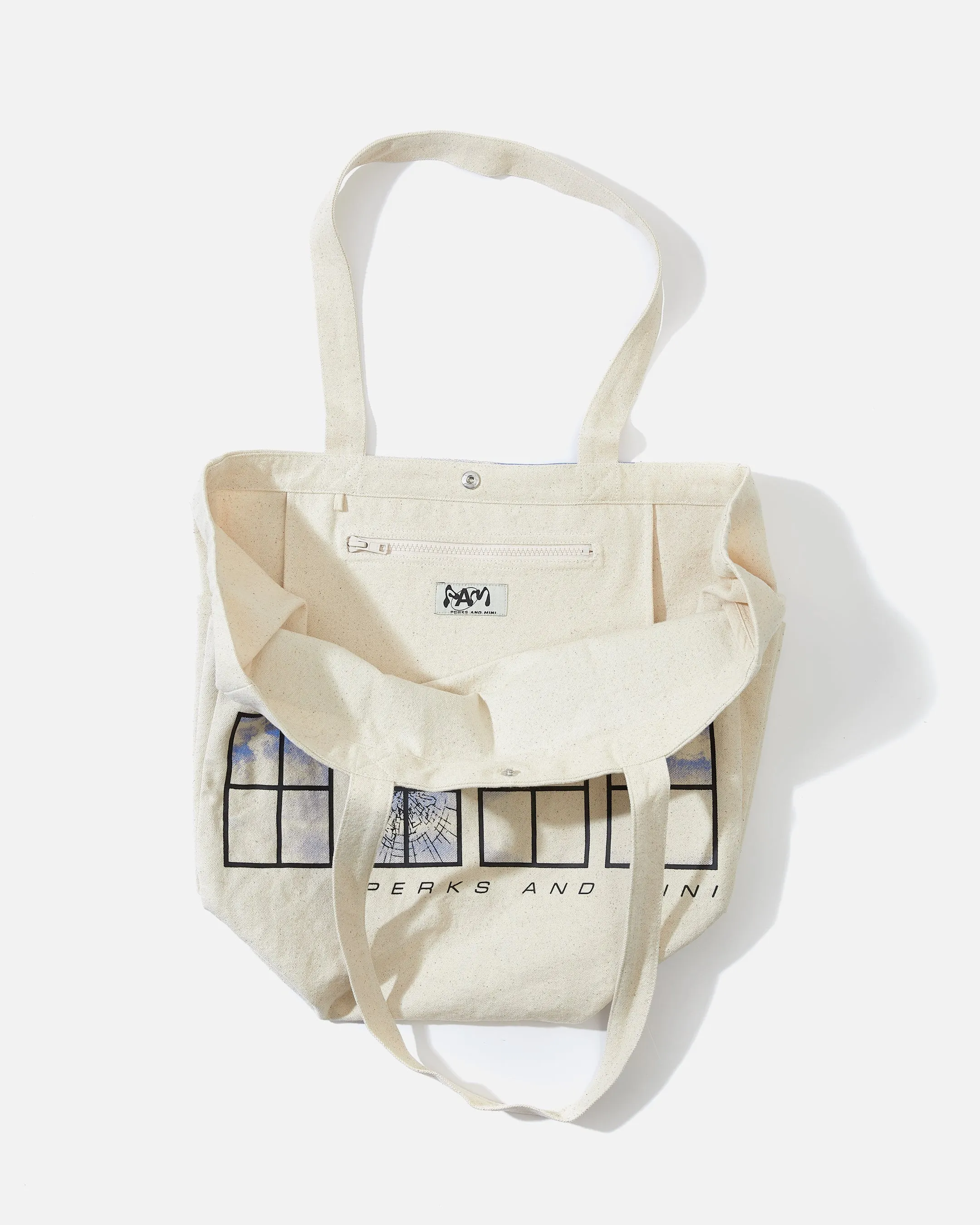 Shopper Tote Bag - Ecru Sky