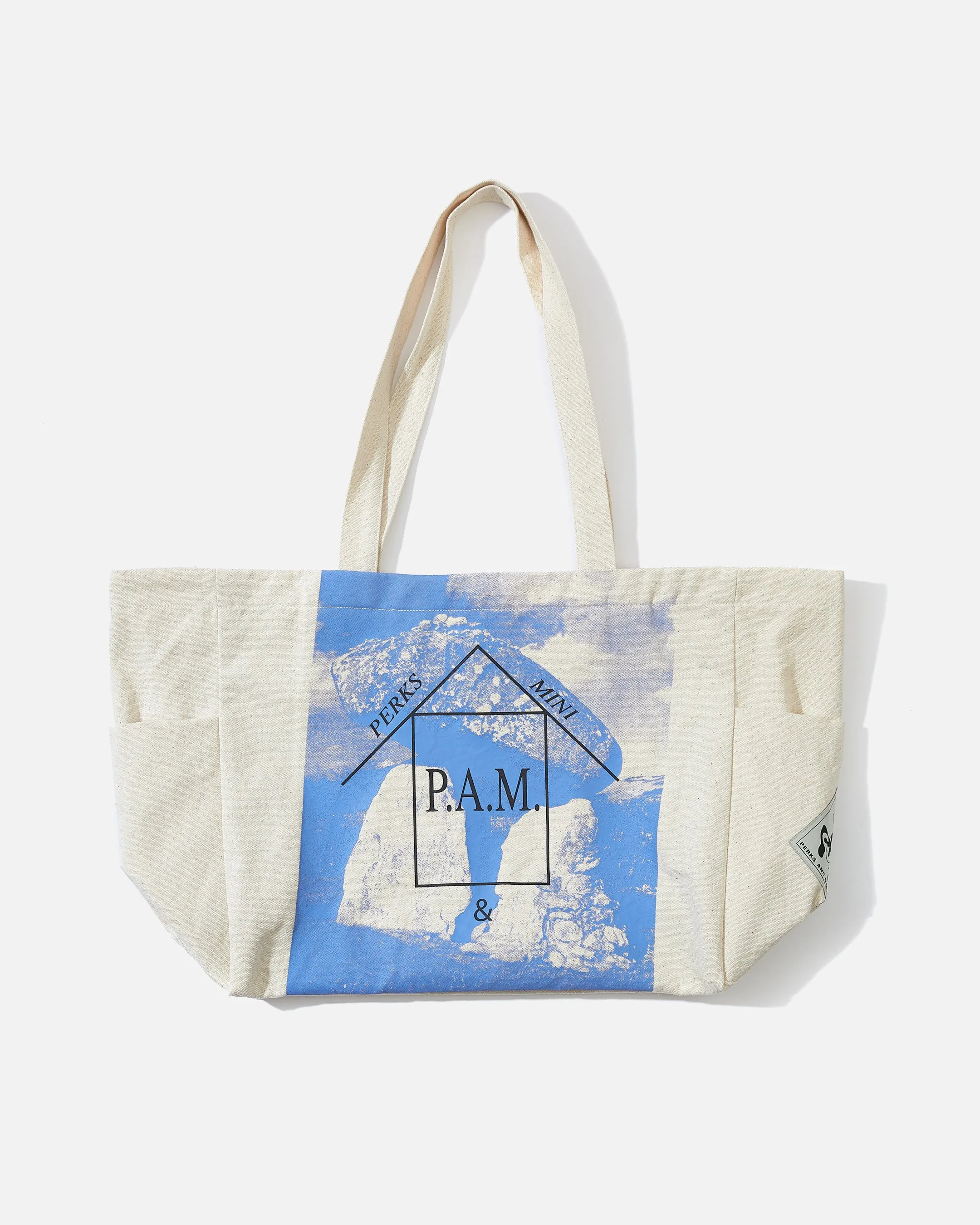 Shopper Tote Bag - Ecru Sky