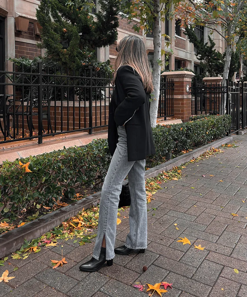 SPADE BOOTIES BLACK LEATHER